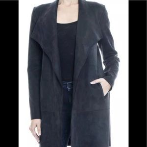 Level 99 Jackie Faux Suede Drape Jacket